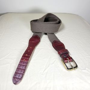 Vintage Burgundy/Maroon & Dark Green Belt